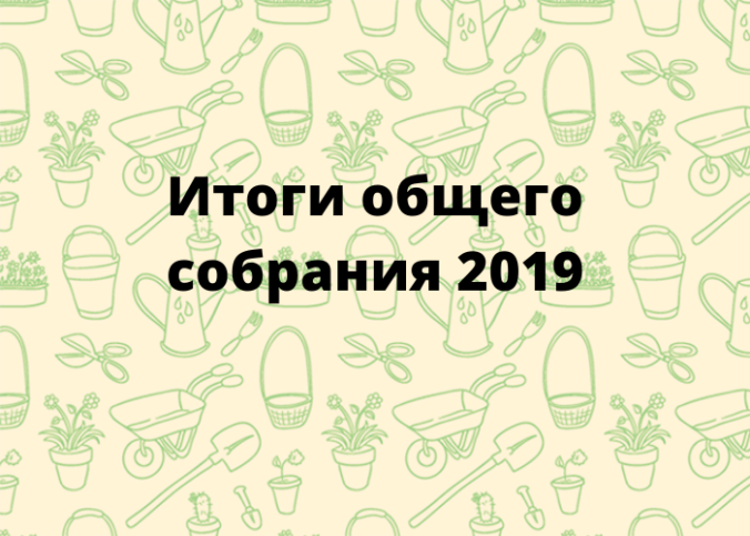 Картинка с надписью "Итоги общего собрания 2019"